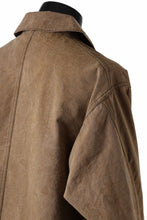 Load image into Gallery viewer, KLASICA VOLT (ND ver.) FRENCH ELECTRICIAN WORK JACKET / NATURAL DYED COTTON x SILK WEATHER (KAKI BROWN)