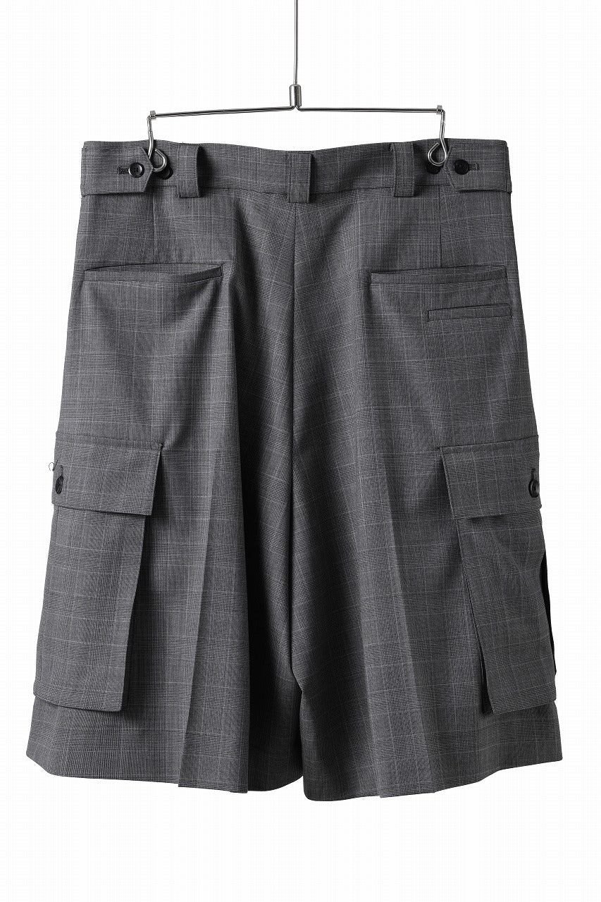 画像をギャラリービューアに読み込む, TARO HORIUCHI / th products Wide Cargo Shorts / 2 way stretch w/p tropical (check)