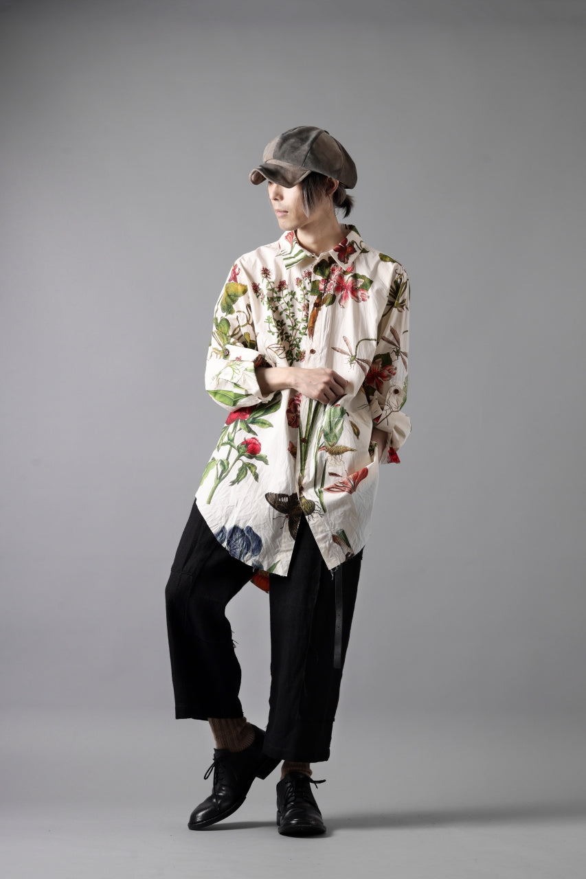 画像をギャラリービューアに読み込む, Aleksandr Manamis exclusive Bias Front Cropped Pant / Mesh Linen (BLACK)