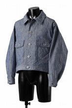 Load image into Gallery viewer, KLASICA VOLT (DS ver.) FRENCH ELECTRICIAN WORK JACKET / DEAD STOCK  HEAVY DUNGAREE (OLD BLUE)