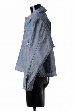 Load image into Gallery viewer, KLASICA VOLT (DS ver.) FRENCH ELECTRICIAN WORK JACKET / DEAD STOCK  HEAVY DUNGAREE (OLD BLUE)
