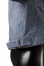 Load image into Gallery viewer, KLASICA VOLT (DS ver.) FRENCH ELECTRICIAN WORK JACKET / DEAD STOCK  HEAVY DUNGAREE (OLD BLUE)