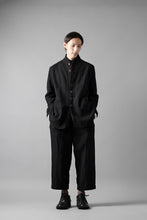 画像をギャラリービューアに読み込む, Aleksandr Manamis exclusive 19IEME Stand Collar Jacket / Mesh Linen (BLACK)