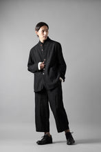 画像をギャラリービューアに読み込む, Aleksandr Manamis exclusive Bias Front Cropped Pant / Mesh Linen (BLACK)