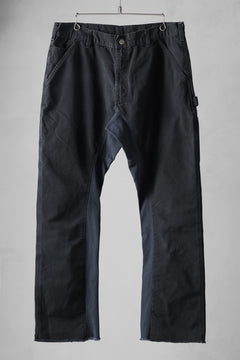 画像をギャラリービューアに読み込む, CHANGES x LOOM exclusive REMAKE REGULAR FIT CARPENTER PANTS / VINTAGE DUCK FABRIC (STONE WASHED) (BLACK #A)