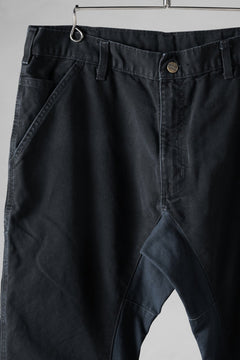 画像をギャラリービューアに読み込む, CHANGES x LOOM exclusive REMAKE REGULAR FIT CARPENTER PANTS / VINTAGE DUCK FABRIC (STONE WASHED) (BLACK #A)