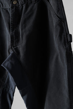 画像をギャラリービューアに読み込む, CHANGES x LOOM exclusive REMAKE REGULAR FIT CARPENTER PANTS / VINTAGE DUCK FABRIC (STONE WASHED) (BLACK #A)