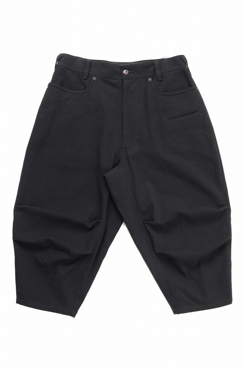 beauty : beast 8Q PUSSY PANTS / COTTON FLAX TWILL (BLACK)の beauty : beast 8Q PUSSY PANTS / COTTON FLAX TWILL (BLACK)の