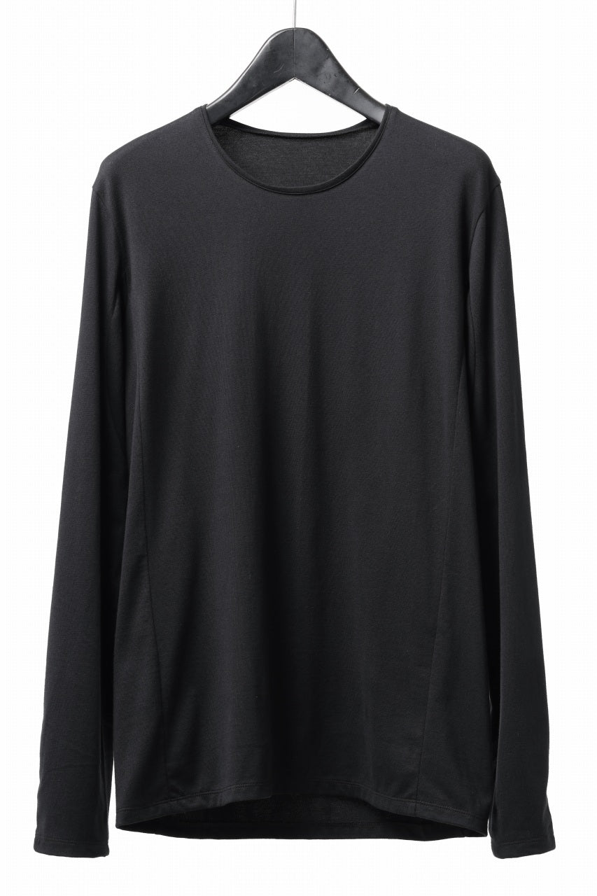 Load image into Gallery viewer, black crow x LOOM exclusive long sleeve tops / suvin cotton jersey (black)