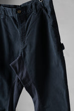 画像をギャラリービューアに読み込む, CHANGES x LOOM exclusive REMAKE REGULAR FIT CARPENTER PANTS / VINTAGE DUCK FABRIC (STONE WASHED) (BLACK #B)