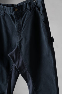 画像をギャラリービューアに読み込む, CHANGES x LOOM exclusive REMAKE REGULAR FIT CARPENTER PANTS / VINTAGE DUCK FABRIC (STONE WASHED) (BLACK #B)