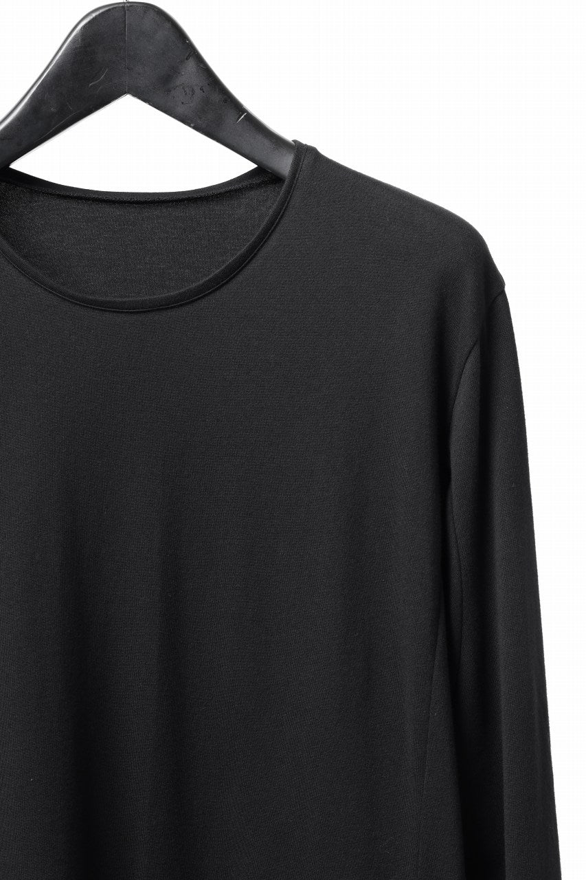 Load image into Gallery viewer, black crow x LOOM exclusive long sleeve tops / suvin cotton jersey (black)