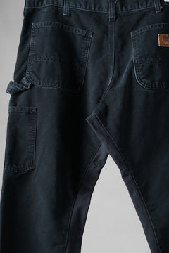 画像をギャラリービューアに読み込む, CHANGES x LOOM exclusive REMAKE REGULAR FIT CARPENTER PANTS / VINTAGE DUCK FABRIC (STONE WASHED) (BLACK #B)