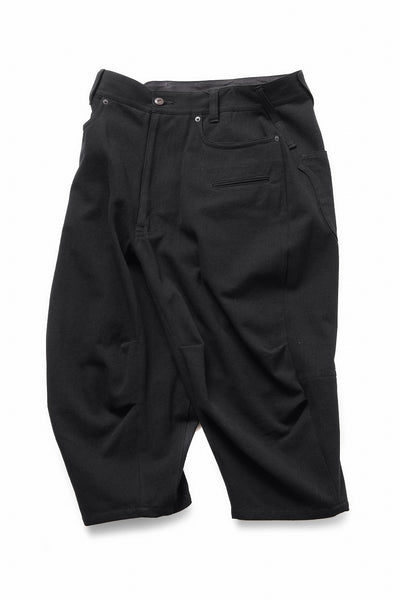 beauty : beast 8Q PUSSY PANTS / COTTON FLAX TWILL (BLACK)