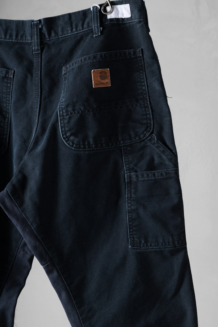 画像をギャラリービューアに読み込む, CHANGES x LOOM exclusive REMAKE REGULAR FIT CARPENTER PANTS / VINTAGE DUCK FABRIC (STONE WASHED) (BLACK #B)