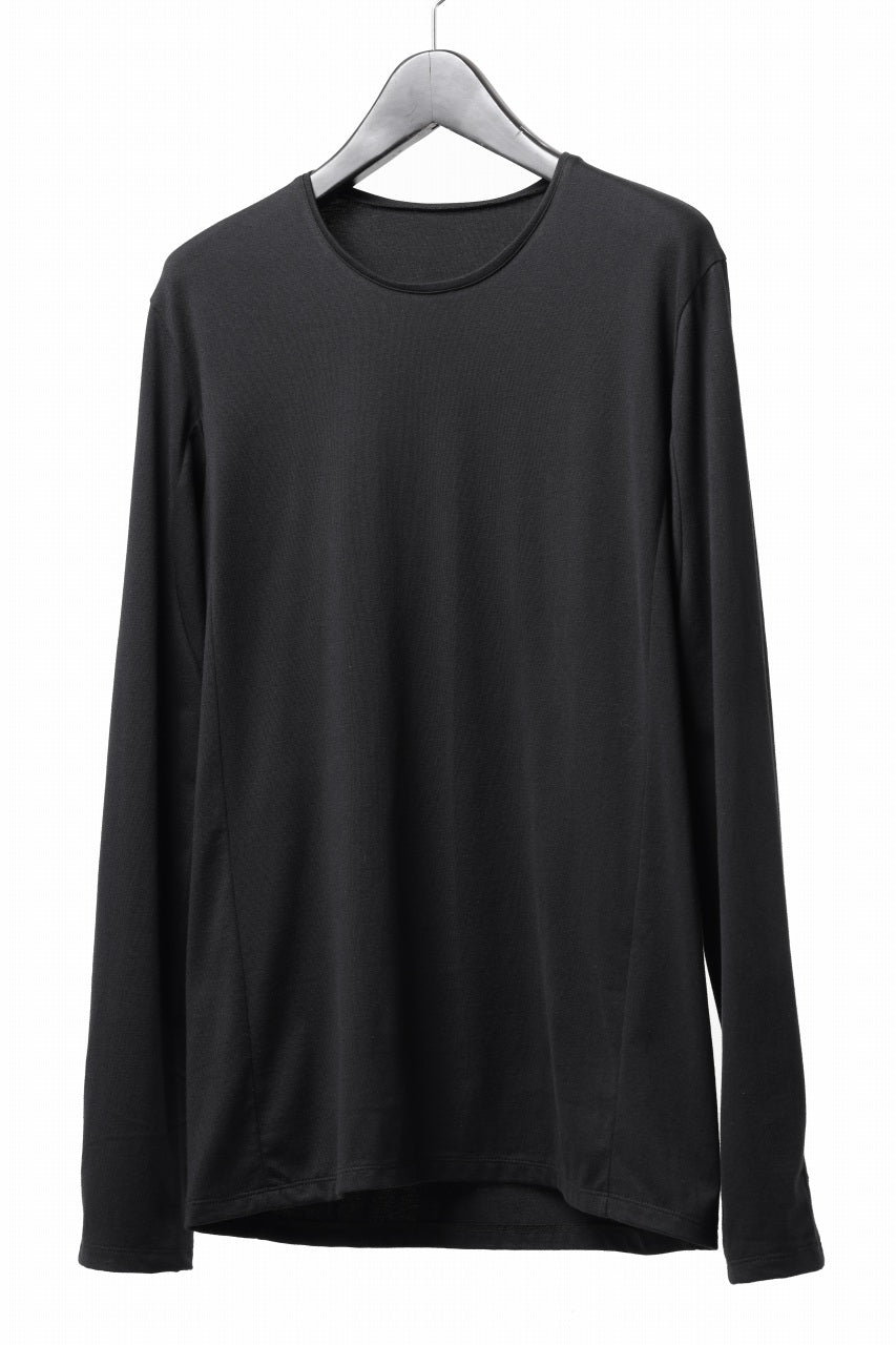 Load image into Gallery viewer, black crow x LOOM exclusive long sleeve tops / suvin cotton jersey (black)
