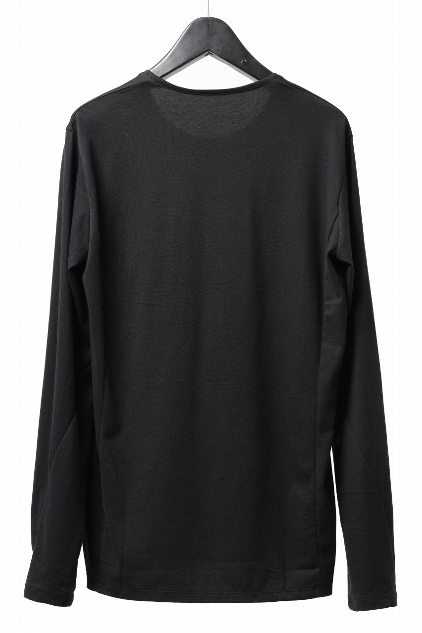 Load image into Gallery viewer, black crow x LOOM exclusive long sleeve tops / suvin cotton jersey (black)