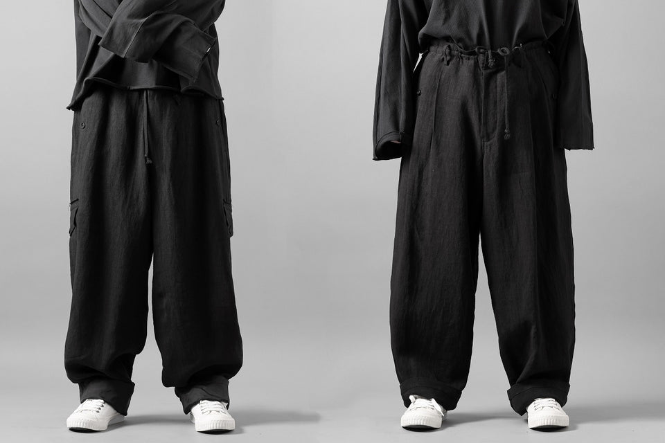 画像をギャラリービューアに読み込む, Y's for men MILITARY DETAIL PANTS / 40 LINEN (BLACK)