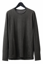 Load image into Gallery viewer, black crow x LOOM exclusive long sleeve tops / sumi dyed arthur cotton jersey (carbon)