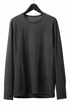 Load image into Gallery viewer, black crow x LOOM exclusive long sleeve tops / sumi dyed arthur cotton jersey (carbon)