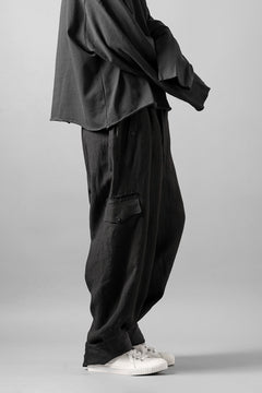 画像をギャラリービューアに読み込む, Y's for men MILITARY DETAIL PANTS / 40 LINEN (BLACK)