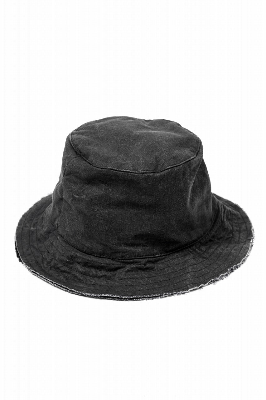 Load image into Gallery viewer, daub SOFT BUCKET HAT / RESIN COATED LIGHT TWILL COTTON (DARK GREY)