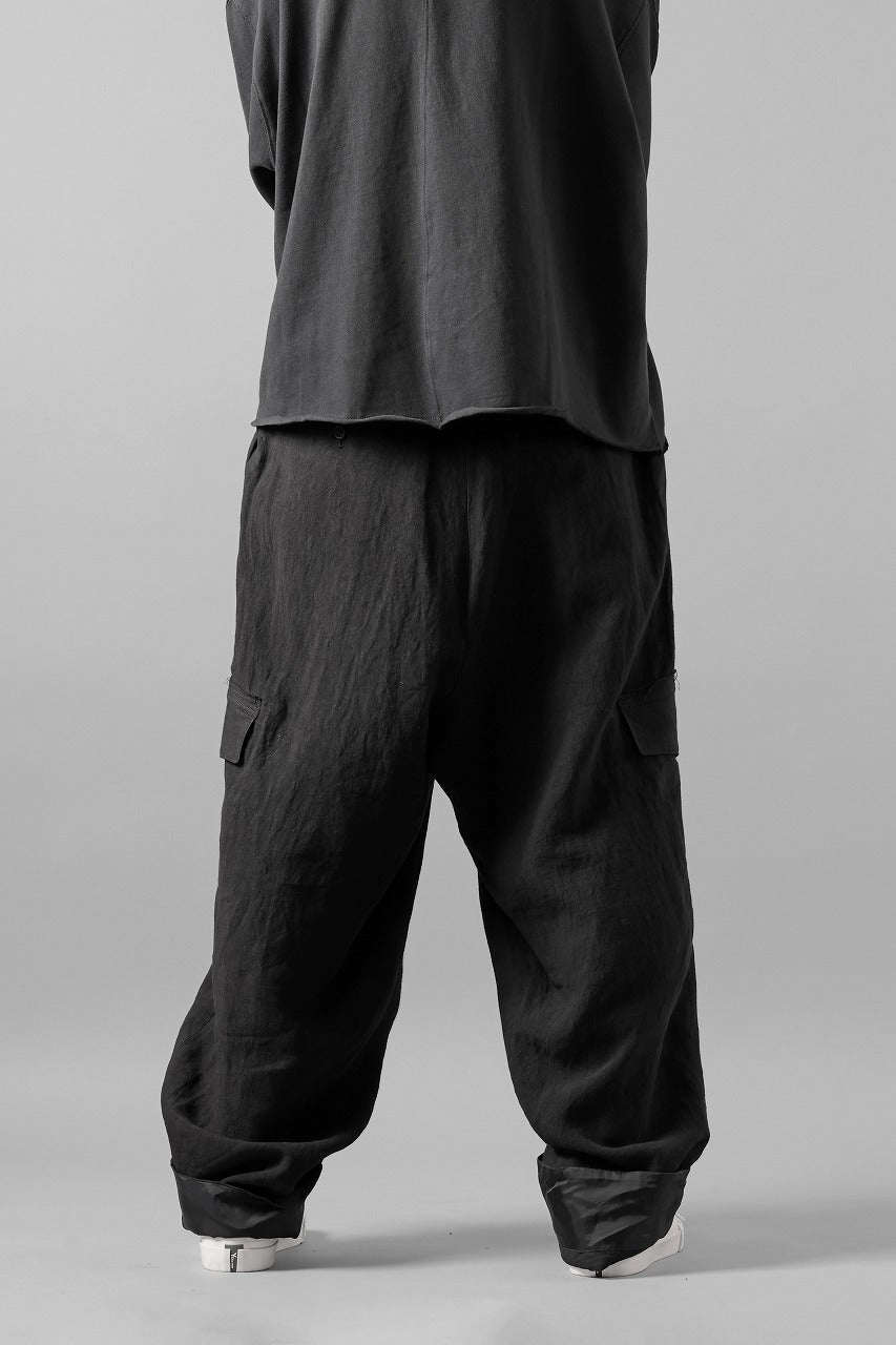 画像をギャラリービューアに読み込む, Y's for men MILITARY DETAIL PANTS / 40 LINEN (BLACK)