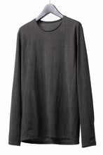 Load image into Gallery viewer, black crow x LOOM exclusive long sleeve tops / sumi dyed arthur cotton jersey (carbon)