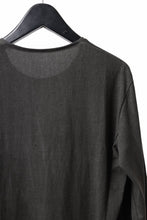 Load image into Gallery viewer, black crow x LOOM exclusive long sleeve tops / sumi dyed arthur cotton jersey (carbon)