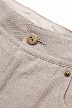 画像をギャラリービューアに読み込む, beauty : beast 8Q PUSSY PANTS / COTTON FLAX TWILL (BEIGE)