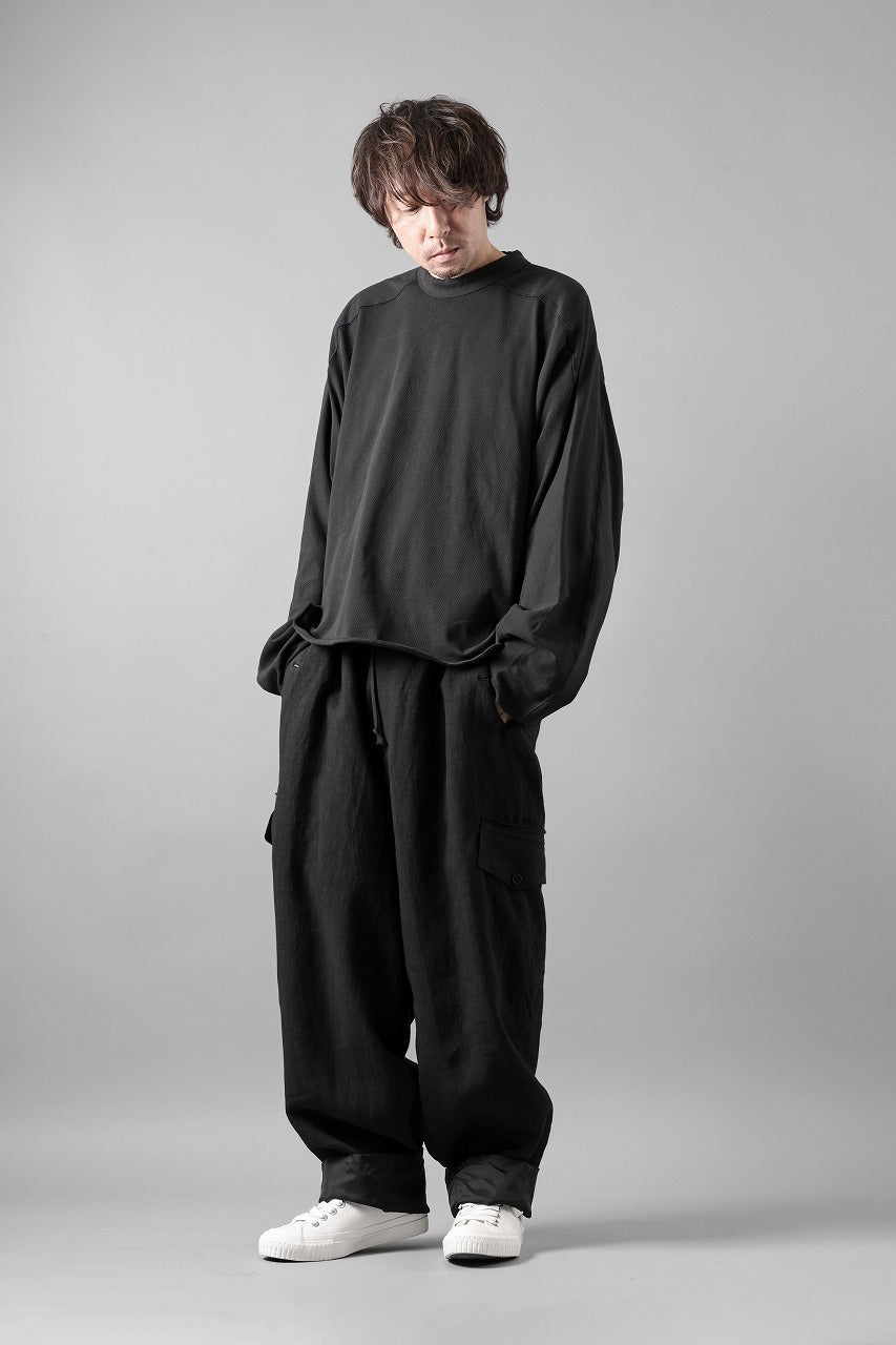 画像をギャラリービューアに読み込む, Y's for men MILITARY DETAIL PANTS / 40 LINEN (BLACK)