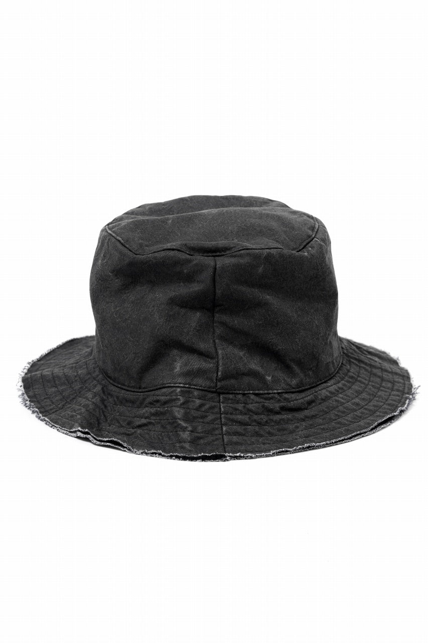Load image into Gallery viewer, daub SOFT BUCKET HAT / RESIN COATED LIGHT TWILL COTTON (DARK GREY)