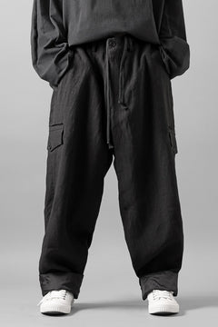 画像をギャラリービューアに読み込む, Y's for men MILITARY DETAIL PANTS / 40 LINEN (BLACK)