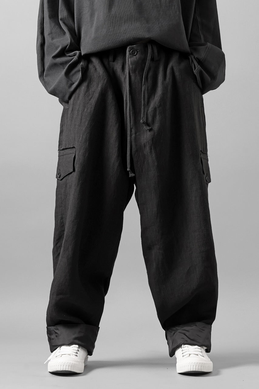 画像をギャラリービューアに読み込む, Y's for men MILITARY DETAIL PANTS / 40 LINEN (BLACK)
