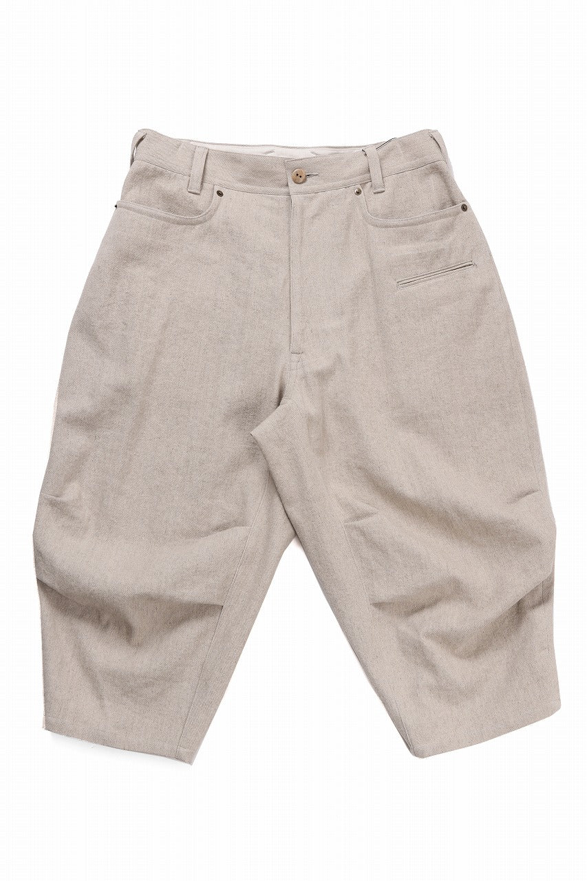 画像をギャラリービューアに読み込む, beauty : beast 8Q PUSSY PANTS / COTTON FLAX TWILL (BEIGE)