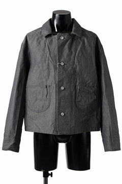 画像をギャラリービューアに読み込む, KLASICA "SOLO WOOD" LOOSE FIT SHORT COVER ALL / 9.7oz COTTON x LINEN CHAMBRAY (GRAY DENIM)