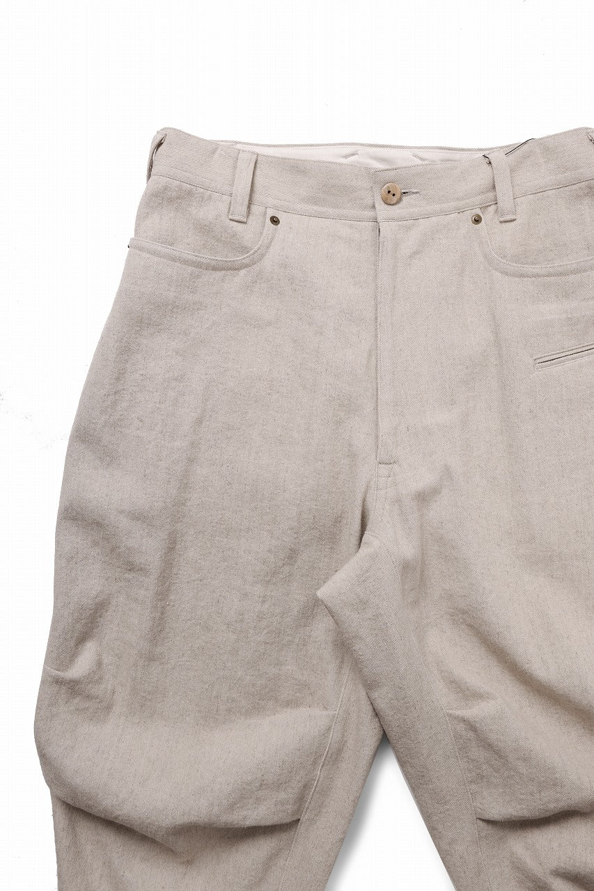 画像をギャラリービューアに読み込む, beauty : beast 8Q PUSSY PANTS / COTTON FLAX TWILL (BEIGE)