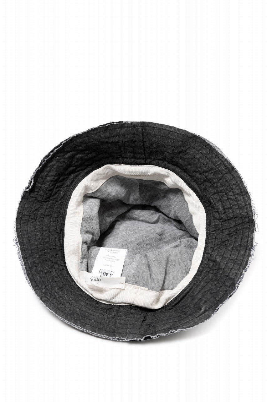 Load image into Gallery viewer, daub SOFT BUCKET HAT / RESIN COATED LIGHT TWILL COTTON (DARK GREY)