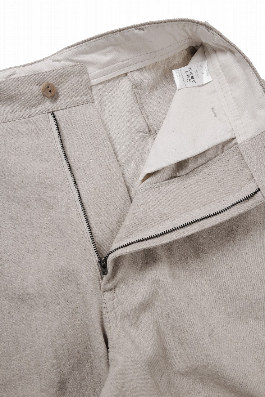 画像をギャラリービューアに読み込む, beauty : beast 8Q PUSSY PANTS / COTTON FLAX TWILL (BEIGE)