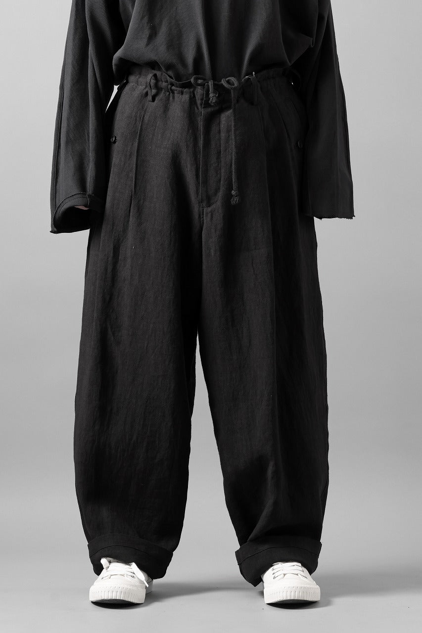 画像をギャラリービューアに読み込む, Y's for men TRIPLE STITCH PANTS / 40 LINEN (BLACK)