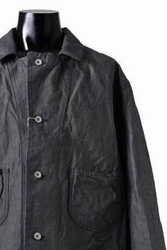 画像をギャラリービューアに読み込む, KLASICA "SOLO WOOD" LOOSE FIT SHORT COVER ALL / 9.7oz COTTON x LINEN CHAMBRAY (GRAY DENIM)