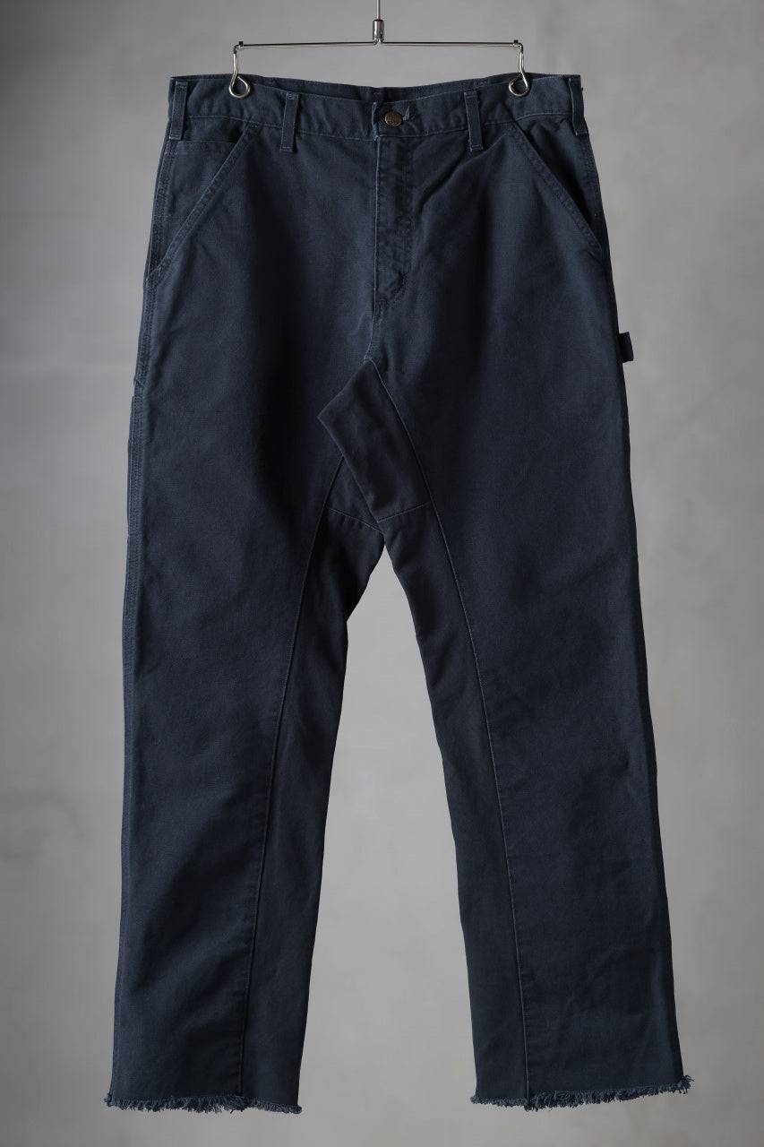 画像をギャラリービューアに読み込む, CHANGES x LOOM exclusive REMAKE REGULAR FIT CARPENTER PANTS / VINTAGE DUCK FABRIC (STONE WASHED) (NAVY #B)