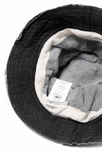 Load image into Gallery viewer, daub SOFT BUCKET HAT / RESIN COATED LIGHT TWILL COTTON (DARK GREY)