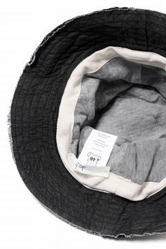 画像をギャラリービューアに読み込む, daub SOFT BUCKET HAT / RESIN COATED LIGHT TWILL COTTON (DARK GREY)