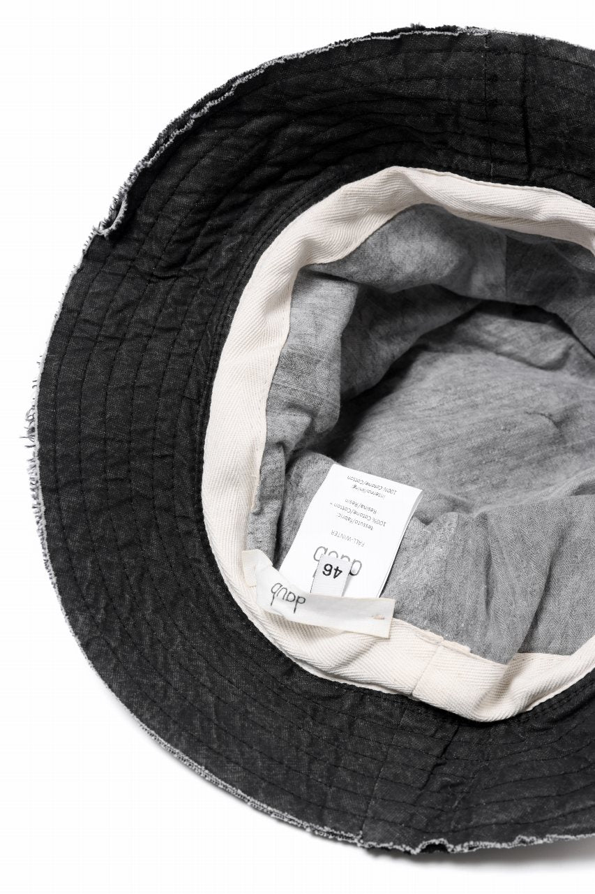 Load image into Gallery viewer, daub SOFT BUCKET HAT / RESIN COATED LIGHT TWILL COTTON (DARK GREY)