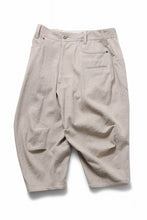 画像をギャラリービューアに読み込む, beauty : beast 8Q PUSSY PANTS / COTTON FLAX TWILL (BEIGE)