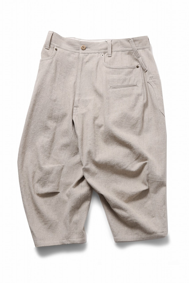 beauty : beast 8Q PUSSY PANTS / COTTON FLAX TWILL (BLACK)の beauty : beast 8Q PUSSY PANTS / COTTON FLAX TWILL (BLACK)の