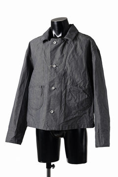 画像をギャラリービューアに読み込む, KLASICA "SOLO WOOD" LOOSE FIT SHORT COVER ALL / 9.7oz COTTON x LINEN CHAMBRAY (GRAY DENIM)