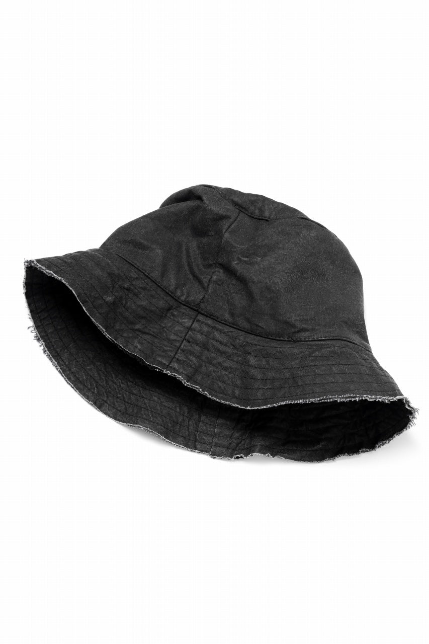 Load image into Gallery viewer, daub SOFT BUCKET HAT / RESIN COATED LIGHT TWILL COTTON (DARK GREY)