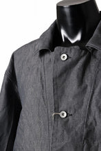 画像をギャラリービューアに読み込む, KLASICA "SOLO WOOD" LOOSE FIT SHORT COVER ALL / 9.7oz COTTON x LINEN CHAMBRAY (GRAY DENIM)